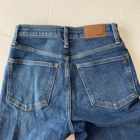 Madewell Women's Slim Demi Boot Raw Hem Jeans Size 24 High Rise - Picture 7 of 13